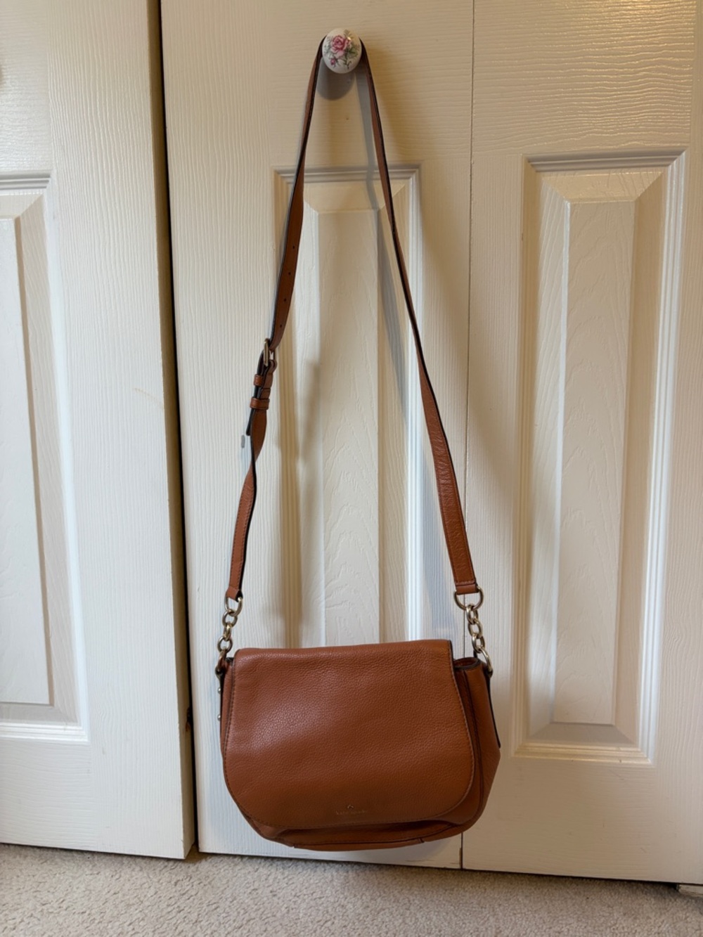 kate spade Pebbled Leather Saddle Crossbody - Brown